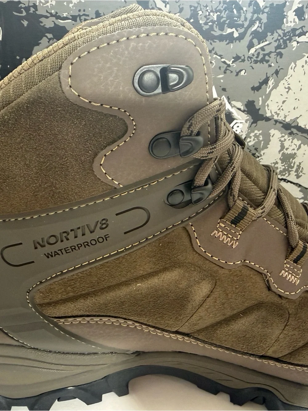 Men's Olive Brown Trail Boots with Rugged Grip